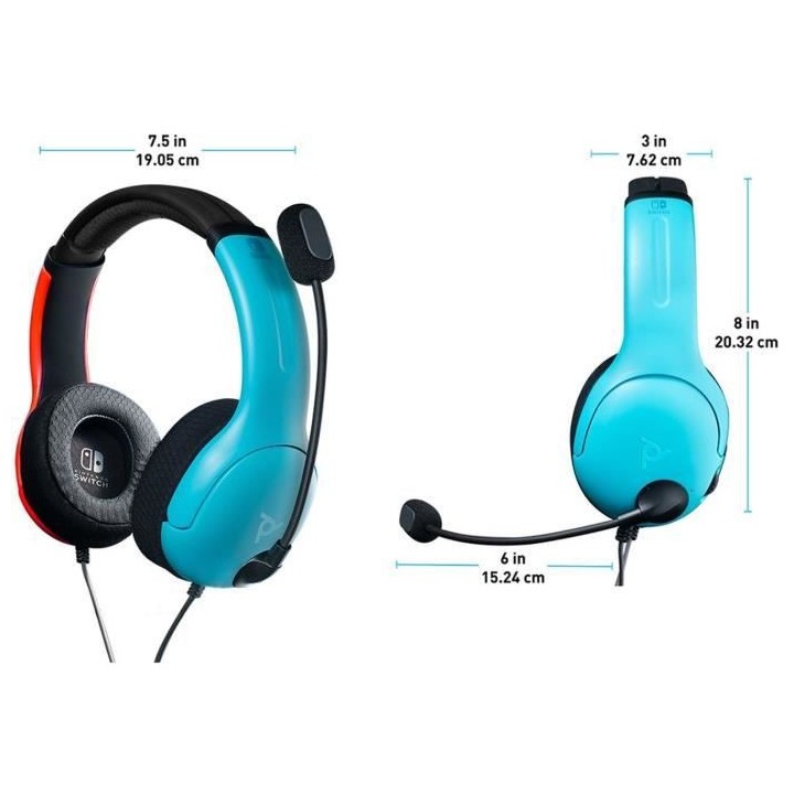 Casque PDP LVL40 Bleu / Rouge pour Switch