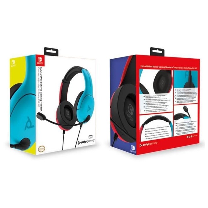 Casque PDP LVL40 Bleu / Rouge pour Switch