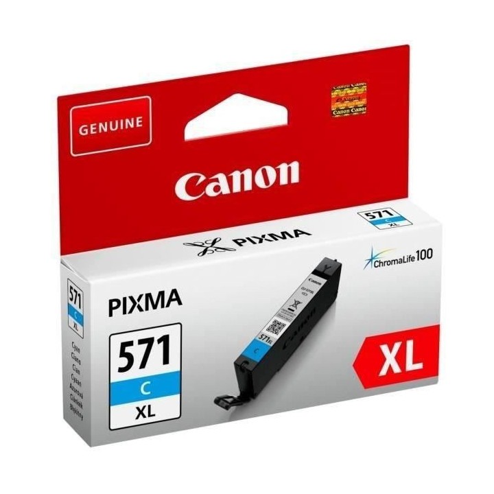 CANON Cartouche d'encre CLI-571C XL grande capacité Cyan (CLI571XL)