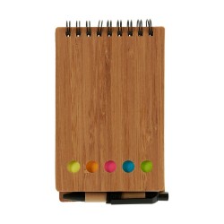 Cahier à Spirales avec Stylo Bambou 1 x 14,5 x 9 cm Marron (24 Unités)