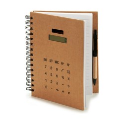 Cahier à Spirales avec Stylo Calculatrice 2,5 x 21 x 18 cm (12 Unités)