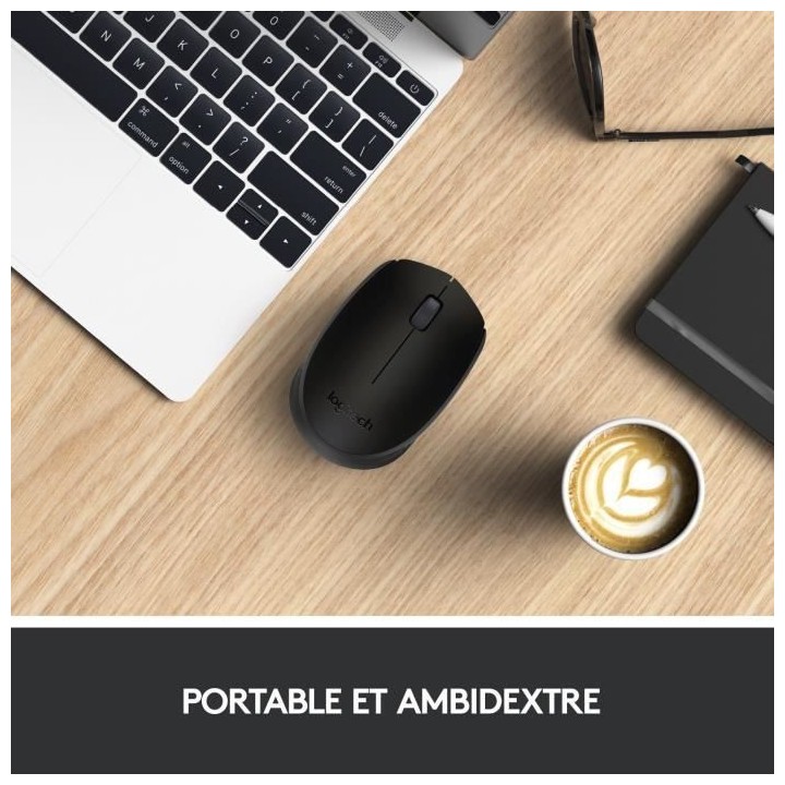 LOGITECH - Souris Sans Fil Ambidextre M171 - Noir