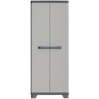 KETER | ARMOIRE HAUTE LINEAR, Noir / Gris / Bleu, 68 x 39 x 173 cm