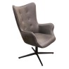 Fauteuil pivotant Simili Gris - L 74 x P 71,5 x H 107 - HELSINKI