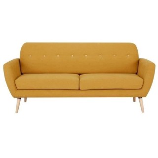 Canapé 3 places LILLY - Tissu Moutarde - Style contemporain - L 193 x