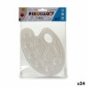 Palette Blanc Plastique 19,5 x 1 x 26 cm (24 Unités)