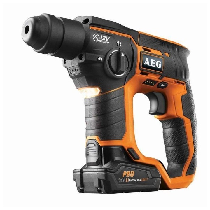 AEG Perforateur BBH12-202C - 12 V - Avec 2 batteries / 2 Ah Li-ION