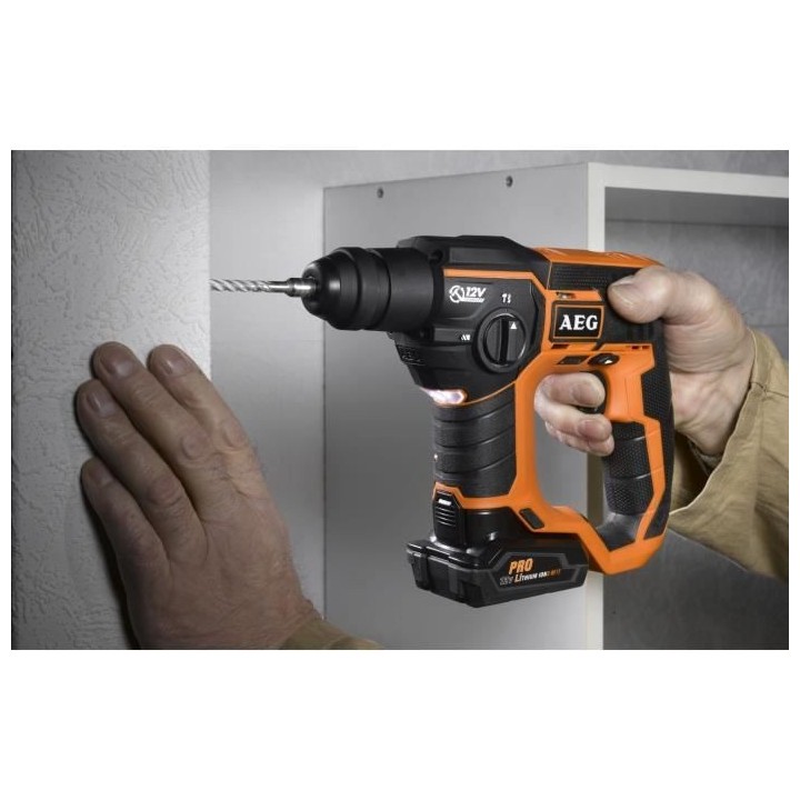 AEG Perforateur BBH12-202C - 12 V - Avec 2 batteries / 2 Ah Li-ION