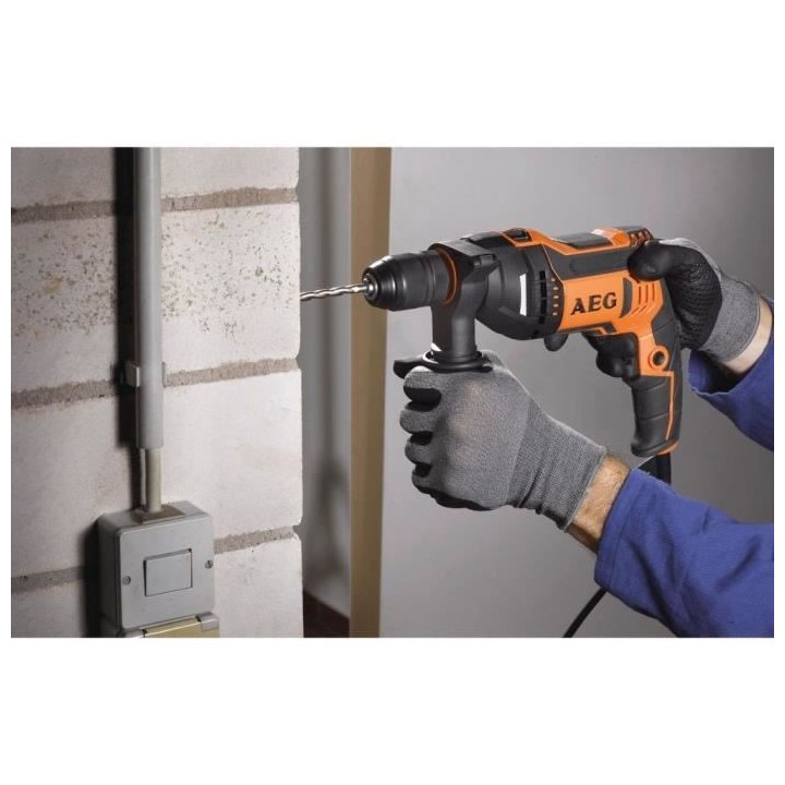 Perceuse a percussion électrique AEG 750W 1 vitesse SBE 750 RE