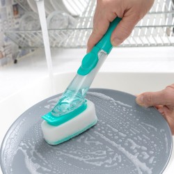 Brosse à récurer avec manche et distributeur de savon Cleasy InnovaGoods Vert Plastique (Reconditionné B)