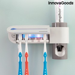 Stérilisateur Brosse à Dents UV avec Support et Distributeur de Dentifrice Smiluv InnovaGoods Blanc (Reconditionné B)