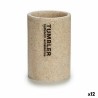 Support pour brosses à dents Tumbler Beige Résine 7,5 x 10,5 x 7,5 cm (12 Unités)