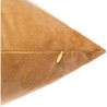 Coussin Velours brodé Slow Polyester - 50x50 cm - Ocre