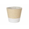 Cache-pot Blanc Corde Plastique 14 x 12,5 x 14 cm (24 Unités)