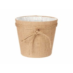 Cache-pot Lien Marron Tissu 19,5 x 17,5 x 19,5 cm (24 Unités)