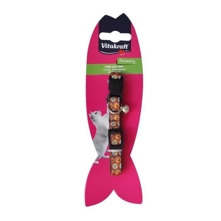 VITAKRAFT Collier sécurité imprimé - Pour chat - Coloris selon arri