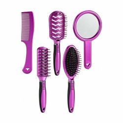 Ensemble de peignes/brosses Violet Plastique (8 Unités)