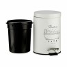 Poubelle à pédale Relax Bath Blanc Noir Acier Plastique 3 L (6 Unités)