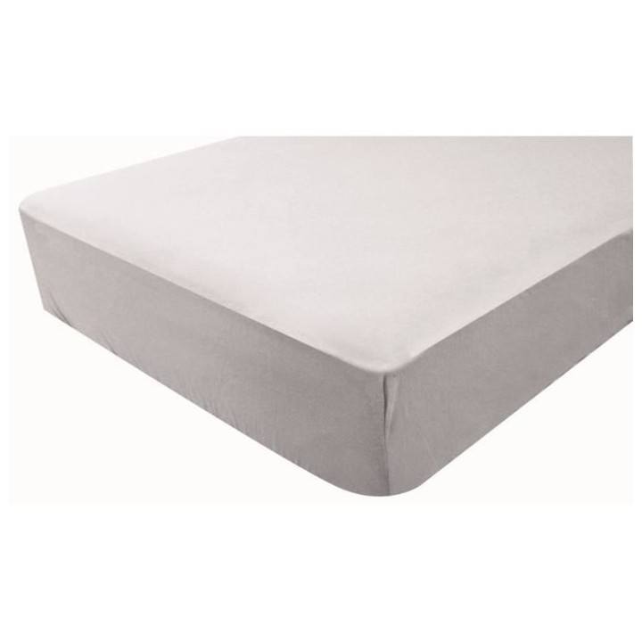 DOMIVA Drap housse Uni - Jersey - oeko-Tex - Perle - 70 x 140 cm