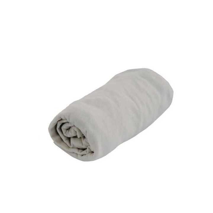 DOMIVA Drap housse Uni - Jersey - oeko-Tex - Perle - 70 x 140 cm