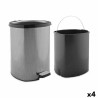 Poubelle à pédale Gris foncé Plastique 20 L (4 Unités)