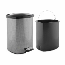 Poubelle à pédale Gris foncé Plastique 20 L (4 Unités)