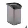 Corbeille à papier Basculant Gris foncé Plastique 12 L (6 Unités)