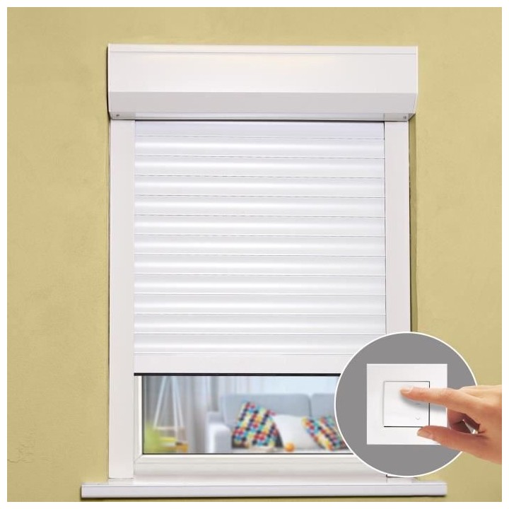 Volet roulant H170 cm x L150 cm en aluminium recoupable en largeur et