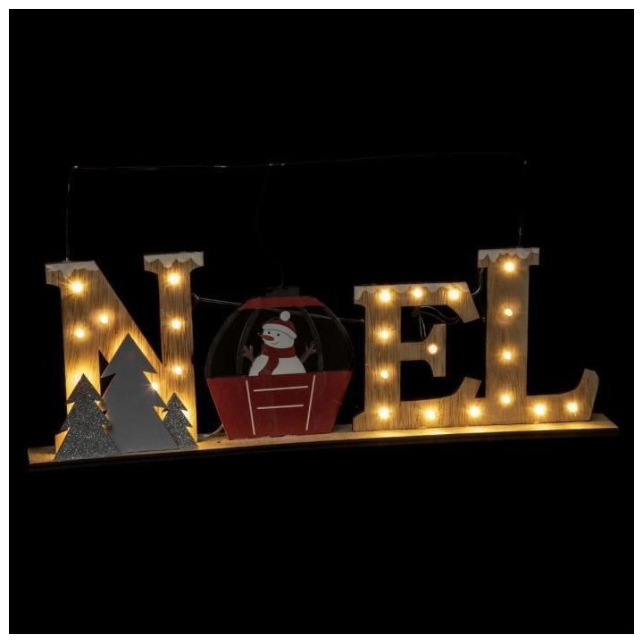 Décoration intérieure Pancarte Noël téléphérique lumineuse