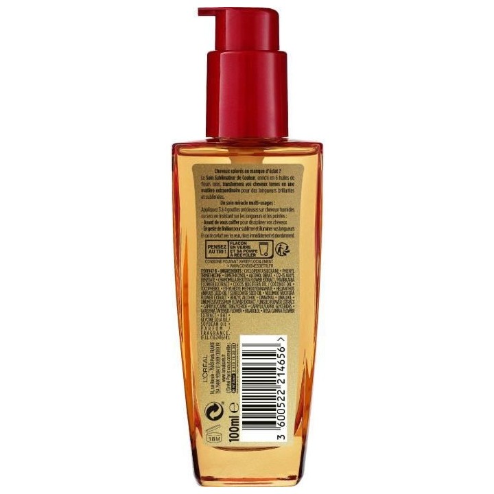 Soin Sublimateur de Couleur Elseve L'OREAL PARIS - Cheveux Colorés -