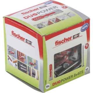 FISCHER - Cheville tous matériaux DuoPower 8x40 mm avec vis - Boîte