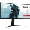 Ecran PC Gamer Incurvé - IIYAMA G-Master Red Eagle GB3466WQSU-B1 - 34 UWQHD - Dalle VA - 1 ms- 144 Hz - HDMI/DisplayPort - Free