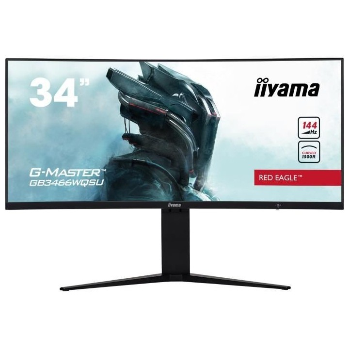Ecran PC Gamer Incurvé - IIYAMA G-Master Red Eagle GB3466WQSU-B1 - 34