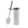 Brosse de salle de wc Blanc Argenté Plastique 9,5 x 38,5 x 9,5 cm (6 Unités)