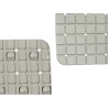 Tapis de Douche Antidérapant Carreaux Gris PVC 67,7 x 38,5 x 0,7 cm (6 Unités)