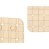 Tapis de Douche Antidérapant Carreaux Beige PVC 67,7 x 38,5 x 0,7 cm (6 Unités)