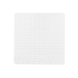 Tapis de Douche Antidérapant Carreaux Blanc PVC 50,3 x 50,3 x 0,7 cm (6 Unités)