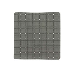 Tapis de Douche Antidérapant Carreaux Gris PVC 50,3 x 50,3 x 0,7 cm (6 Unités)