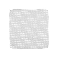 Tapis de Douche Antidérapant Gris PVC 53 x 52,5 x 1 cm (6 Unités)