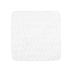 Tapis de Douche Antidérapant Blanc PVC 53 x 52,5 x 1 cm (6 Unités)