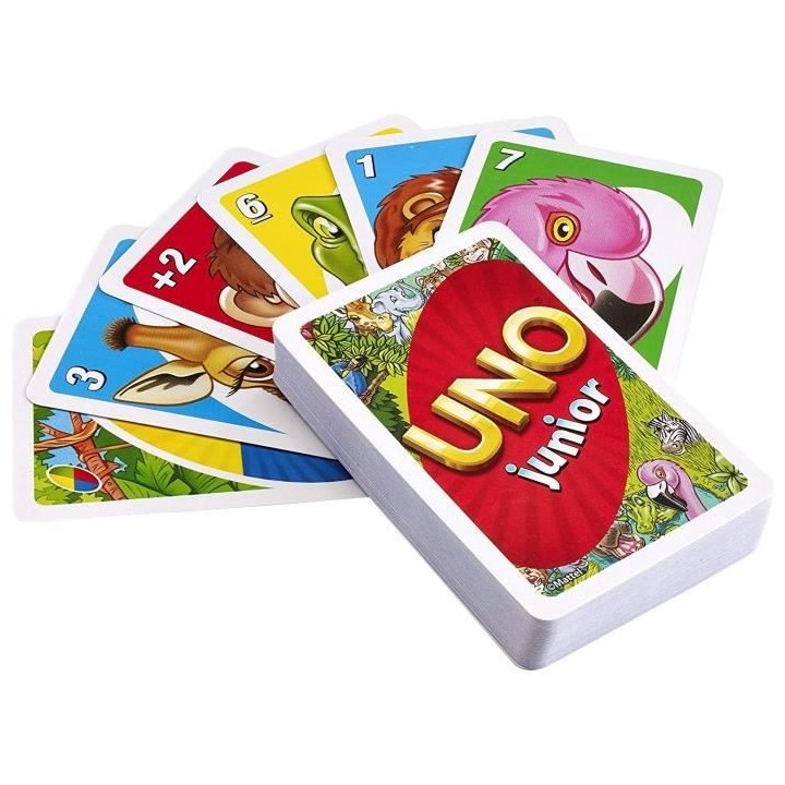 UNO JUNIOR Jeu de cartes - 2 a 4 joueurs - 3 ans et +