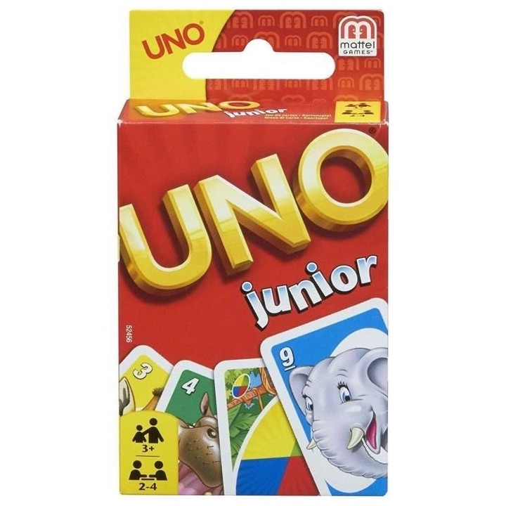UNO JUNIOR Jeu de cartes - 2 a 4 joueurs - 3 ans et +
