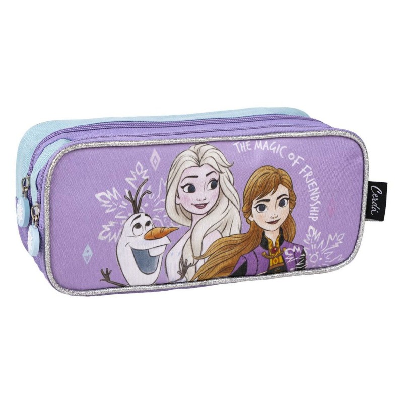 Trousse Fourre-Tout Double Frozen Lila 22,5 x 8 x 10 cm