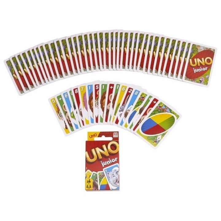 UNO JUNIOR Jeu de cartes - 2 a 4 joueurs - 3 ans et +