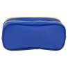 Trousse Fourre-Tout Double Sonic Bleu 22,5 x 8 x 10 cm