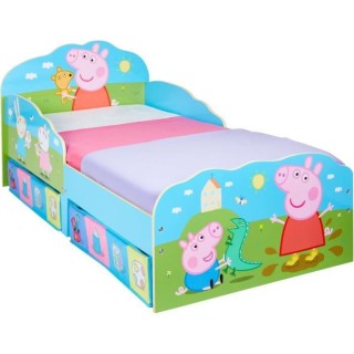 Peppa Pig - Lit pour enfants avec tiroirs de rangement sous le lit po