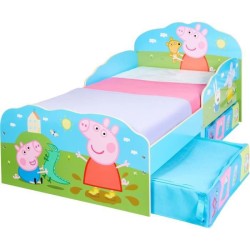 Peppa Pig - Lit pour enfants avec tiroirs de rangement sous le lit pour matelas 140cm x 70cm