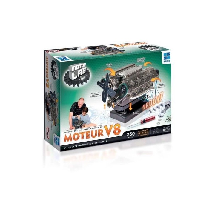 MEGABLEU - Motor LAB - Moteur a Combustion V8