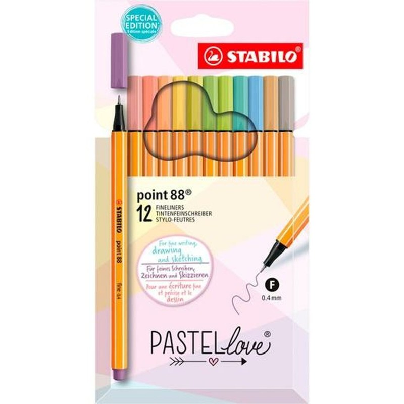 Feutres Stabilo Gâteau 0,4 mm (12 Pièces)