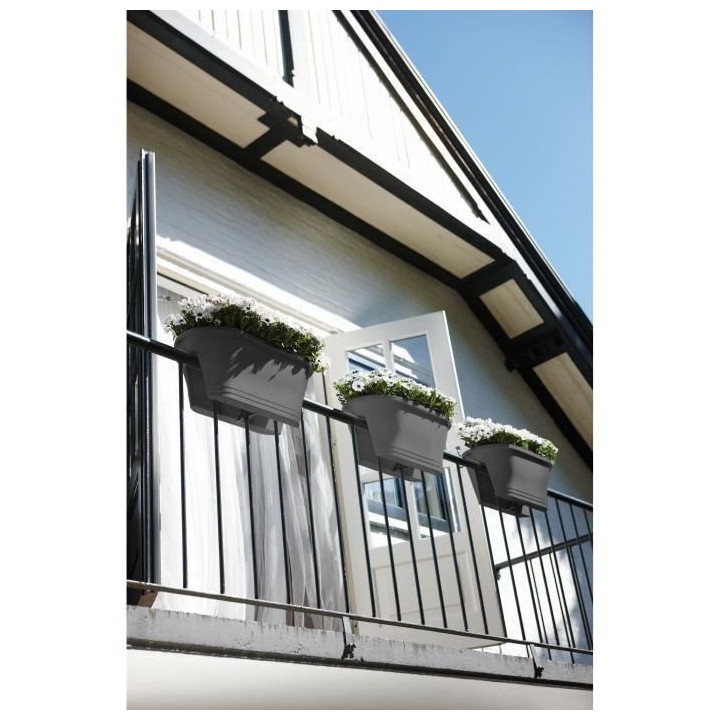 ELHO Bac de balcon Corsica Flower Bridge 60 - Gris anthracite - Extér